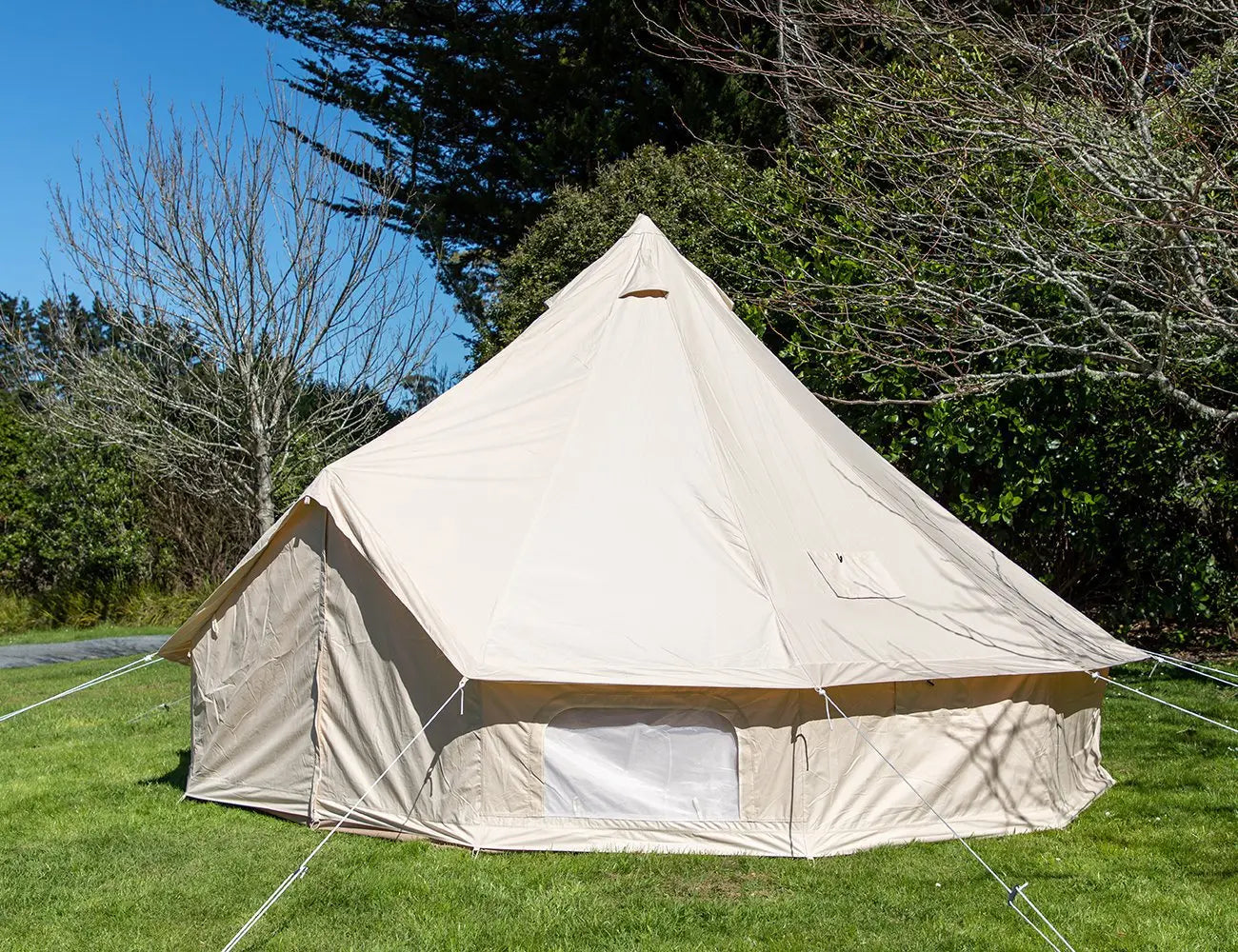 6M Yurt Cotton Canvas Glamping Waterproof 4 Season Tipi bell tent