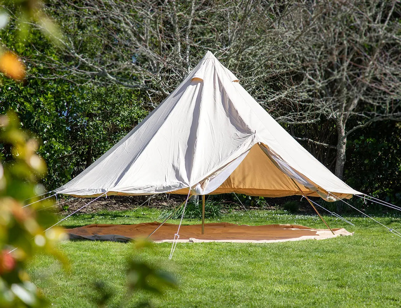 6M Yurt Cotton Canvas Glamping Waterproof 4 Season Tipi bell tent