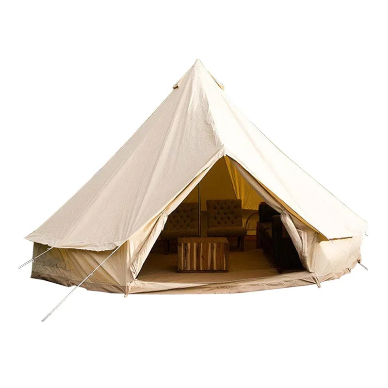 3m 4m 5m 6m Glamping Luxury Large Mongolian Yurt Double Layers Oxford Canvas Bell Tent